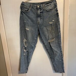 Distressed Mom Jeans